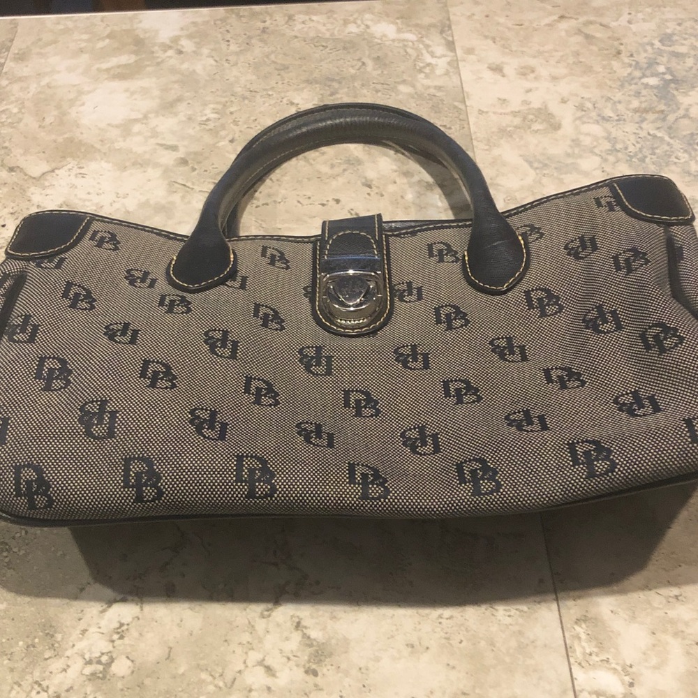 Dooney & Bourke Black and Gray Monogram Tote